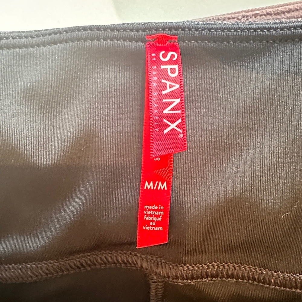 SPANX Black Faux Leather Leggings